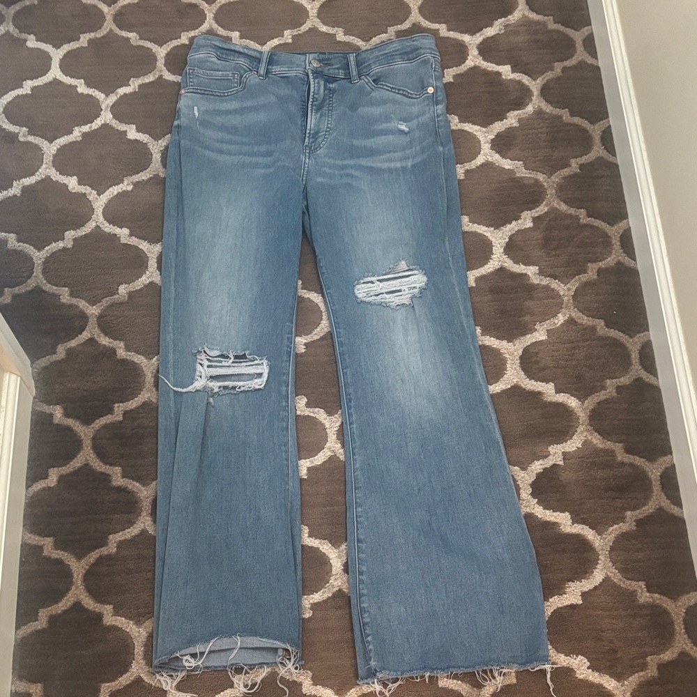 Express Distressed flare Jeans